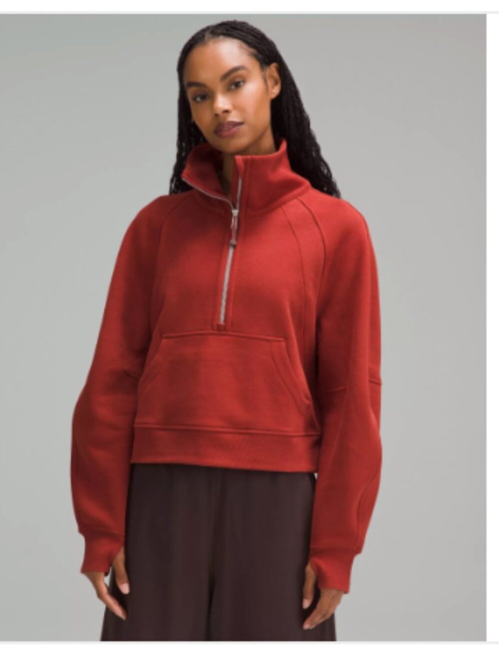 Lululemon Scuba Oversized Funnel-Neck Half Zip Terra Orange XL/XXL